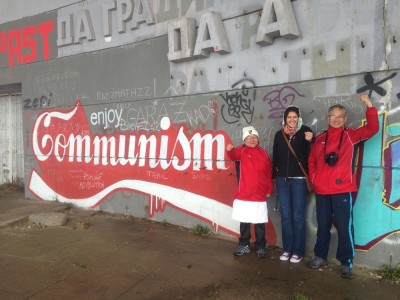 Exploring the Buzludzha monument with Margret and Jack from Hong Kong