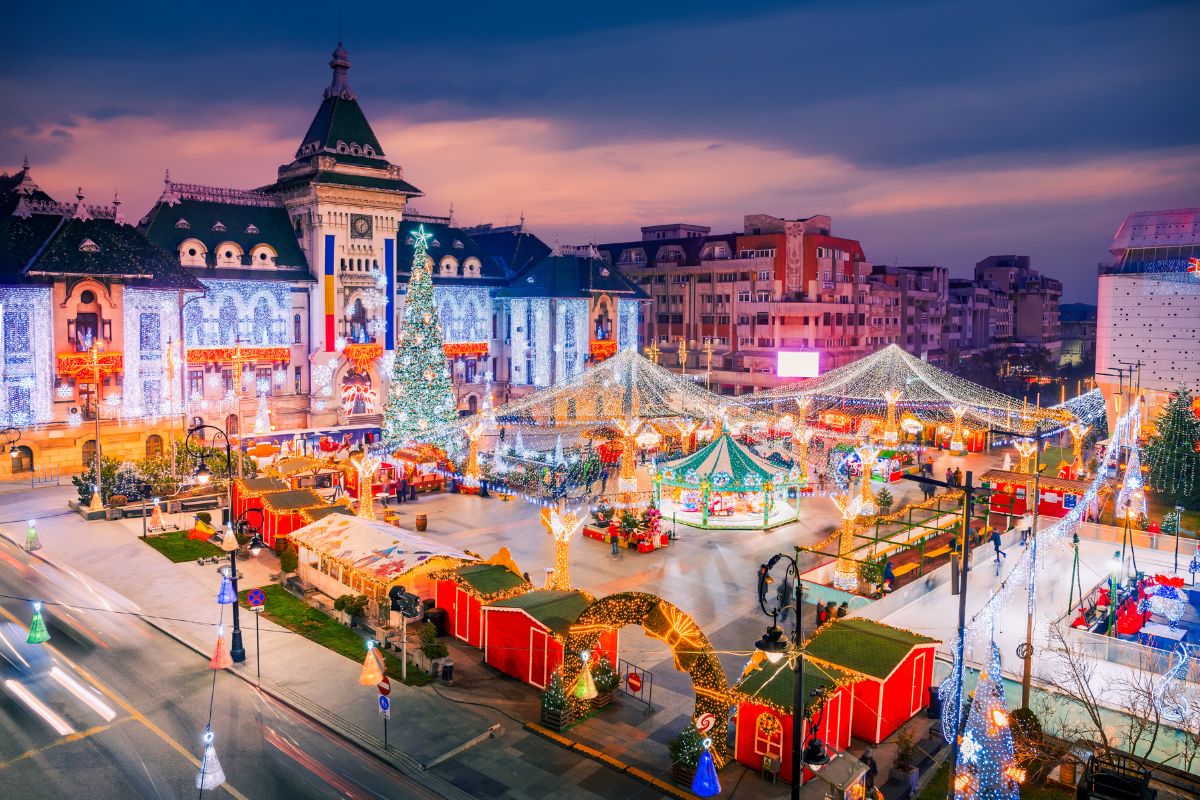 Christmas market in Craiova, Romania