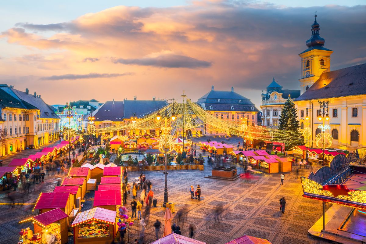 Christmas market in Sibiu, Romania