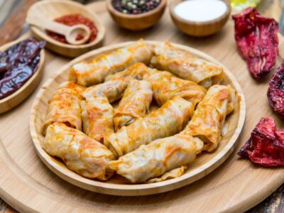 Sarma - cabbage leaves stuffed with rice and minced meat