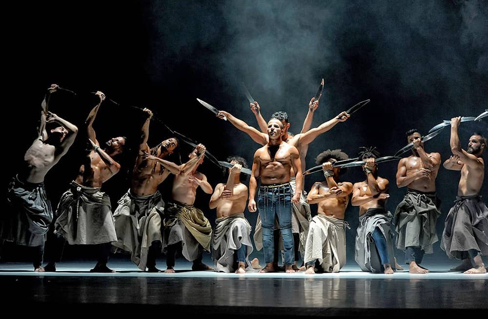 Dancers performing at the Belgrade Dance Festival, Serbia