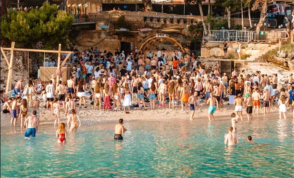 People partying at the beach during Kala Festival, Albania