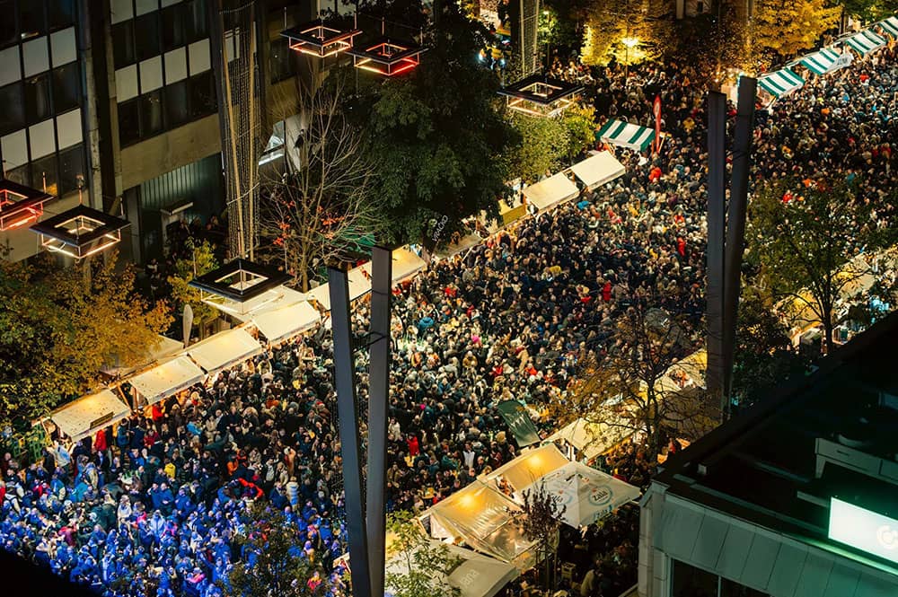 Crowds at the St. Martin’s Day Wine Celebration in Slovenia